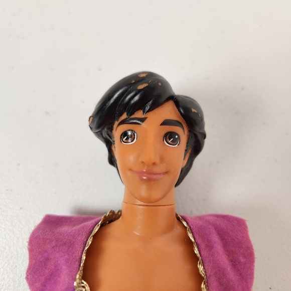 Vintage Mattel Disney Water Jewel Magic Aladdin Doll Purple Shorts 90s 1990s - Picture 2 of 9